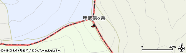 甲武信ケ岳周辺の地図
