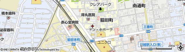 埼玉県川越市脇田町周辺の地図