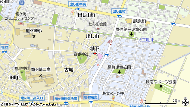 〒301-0833 茨城県龍ケ崎市城下の地図