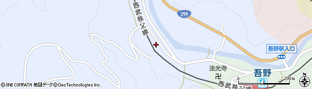 西武建材株式会社　埼玉支店吾野鉱業所周辺の地図