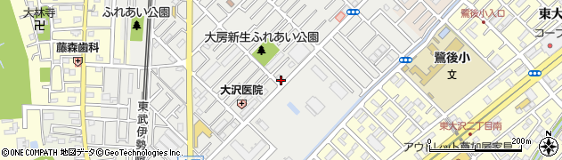 埼玉県越谷市大房周辺の地図