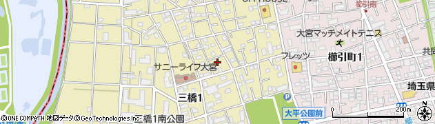 埼玉県さいたま市大宮区三橋1丁目556周辺の地図