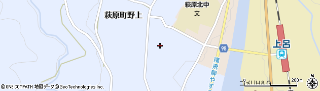 岐阜県下呂市萩原町野上740周辺の地図