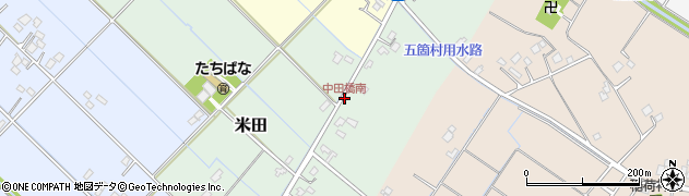 中田橋南周辺の地図