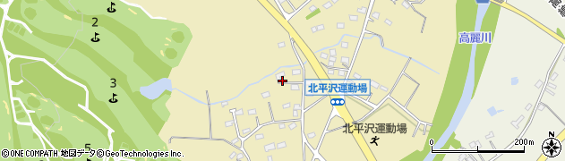 埼玉県日高市北平沢周辺の地図