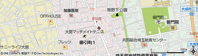 埼玉県さいたま市大宮区櫛引町周辺の地図