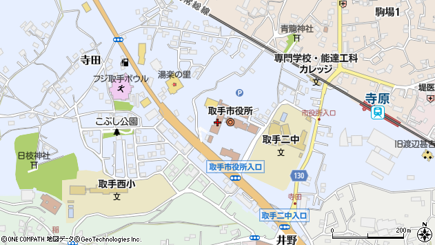 〒302-0000 茨城県取手市（以下に掲載がない場合）の地図