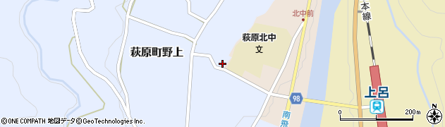 岐阜県下呂市萩原町野上144周辺の地図