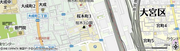 埼玉県さいたま市大宮区桜木町3丁目94周辺の地図