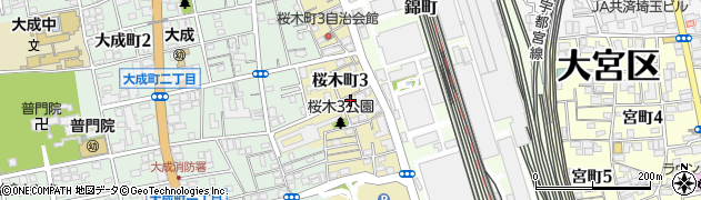 埼玉県さいたま市大宮区桜木町3丁目97周辺の地図
