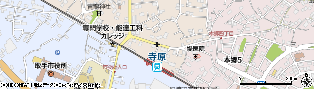 寺原駅入口周辺の地図