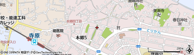 茨城県取手市本郷周辺の地図