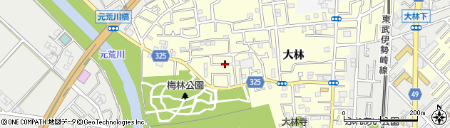 埼玉県越谷市大林周辺の地図