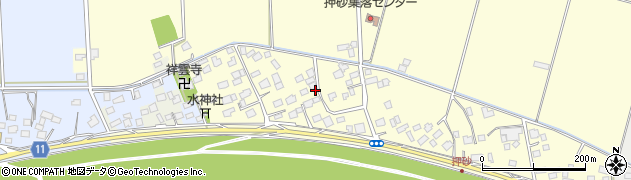 茨城県稲敷市押砂周辺の地図