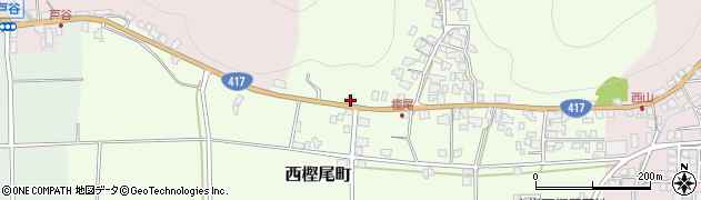 福井県越前市西樫尾町25周辺の地図