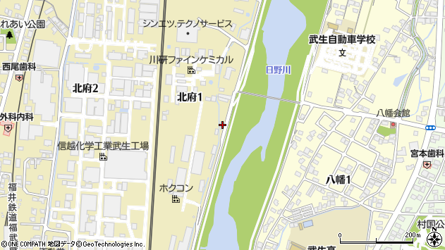 〒915-0802 福井県越前市北府本町の地図