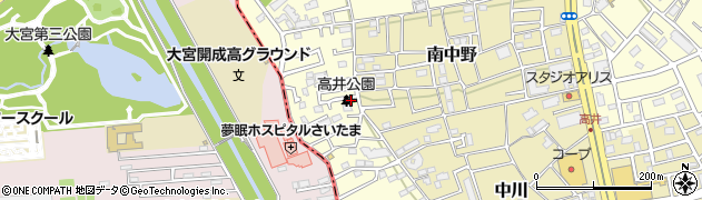 高井公園周辺の地図