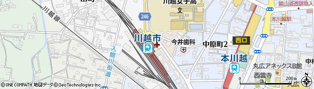 ファミリーマート川越市駅前店周辺の地図