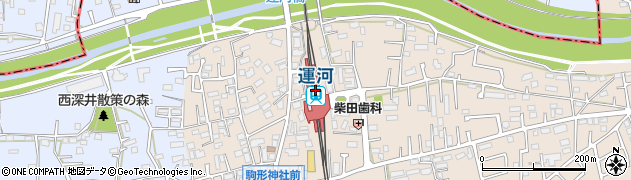 運河駅周辺の地図
