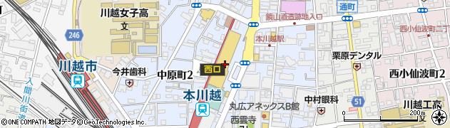 バンダレコード　本川越ペペ店周辺の地図