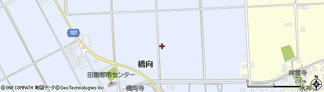 茨城県稲敷市橋向周辺の地図