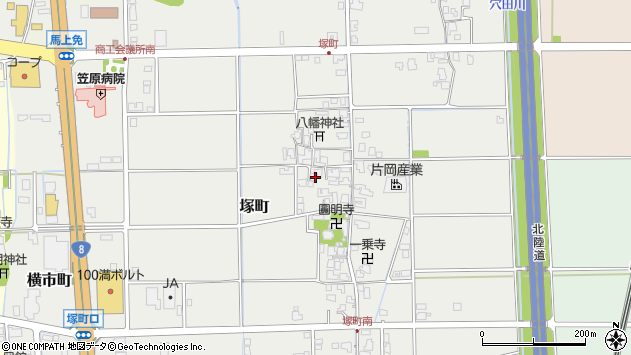 〒915-0092 福井県越前市塚町の地図