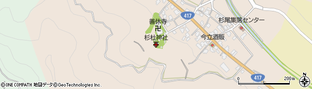 杉杜神社周辺の地図