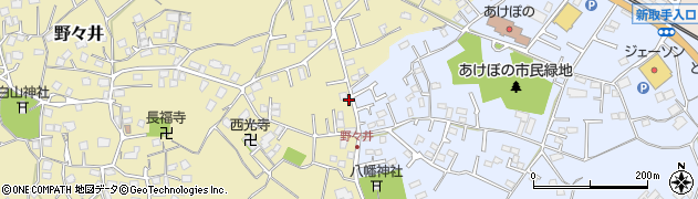 茨城県取手市野々井2周辺の地図