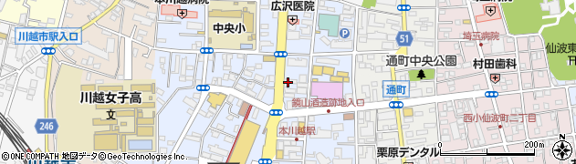 株式会社秀拓本　川越店周辺の地図