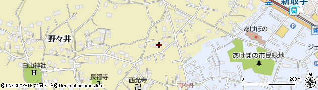 茨城県取手市野々井65周辺の地図