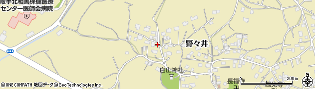 茨城県取手市野々井1368-1周辺の地図