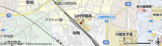 山村学園高等学校周辺の地図