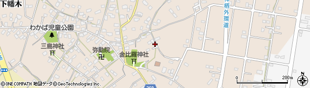 茨城県神栖市下幡木周辺の地図
