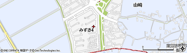 千葉県野田市みずき4丁目周辺の地図