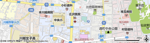 武蔵野銀行川越支店周辺の地図
