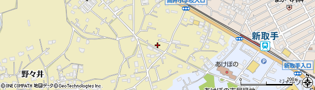 茨城県取手市野々井156周辺の地図