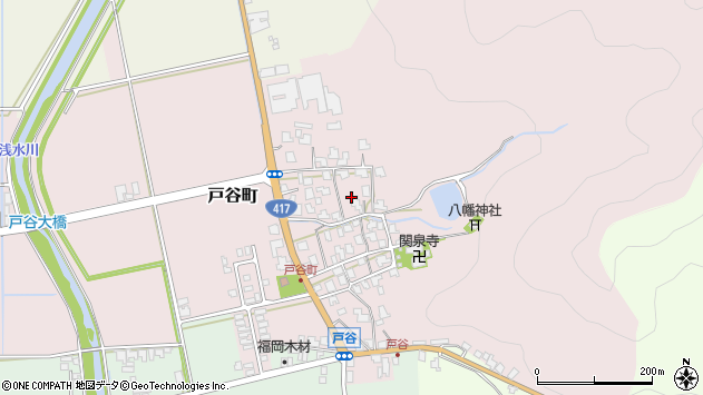 〒915-0003 福井県越前市戸谷町の地図