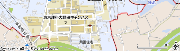 東京理科大学 第三食堂周辺の地図