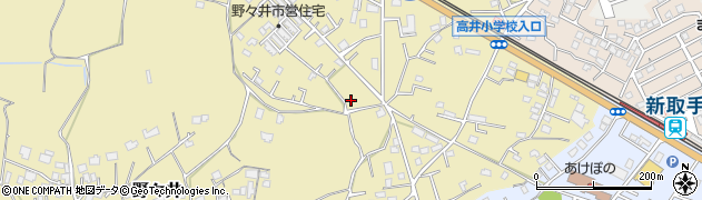 茨城県取手市野々井844周辺の地図