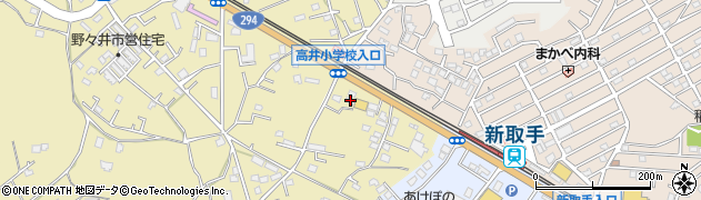 茨城県取手市野々井164周辺の地図