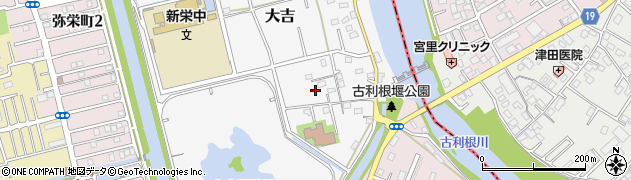 埼玉県越谷市大吉周辺の地図