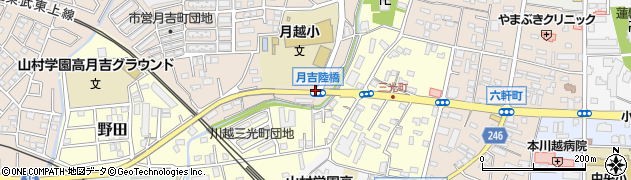 月吉陸橋周辺の地図