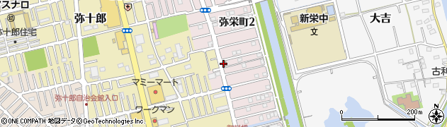 越谷弥栄郵便局 ＡＴＭ周辺の地図