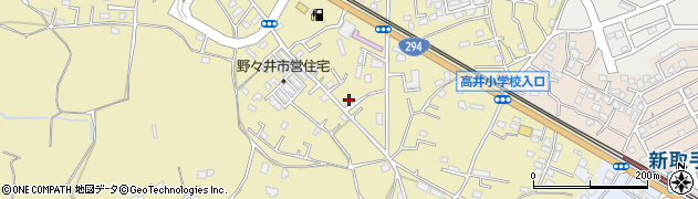 茨城県取手市野々井820周辺の地図