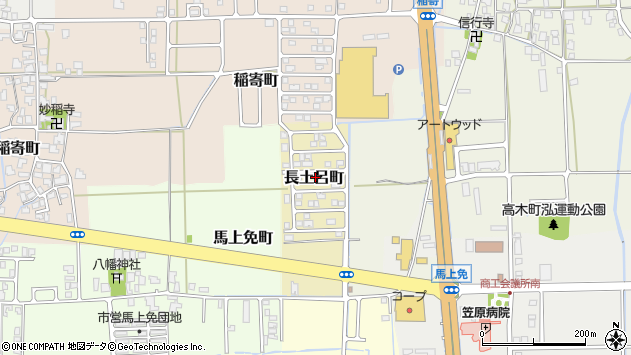 〒915-0097 福井県越前市長土呂町の地図