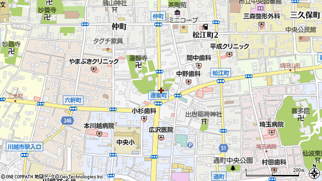 〒350-0066 埼玉県川越市連雀町の地図