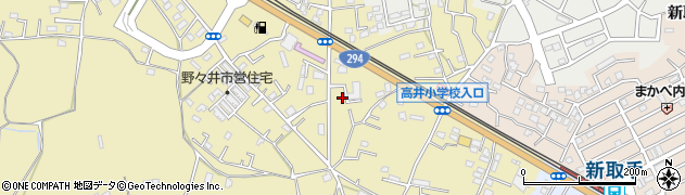 茨城県取手市野々井132周辺の地図