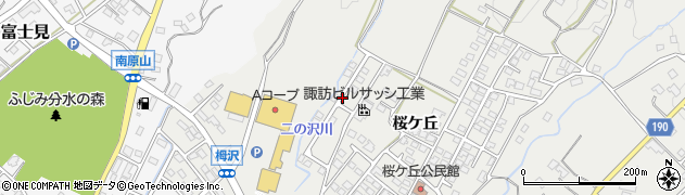長野県富士見町（諏訪郡）落合（桜ケ丘）周辺の地図