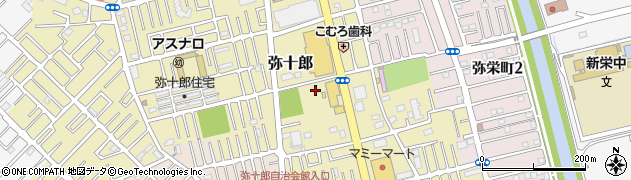 埼玉県越谷市弥十郎周辺の地図