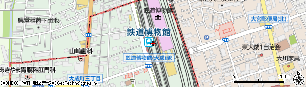 鉄道博物館駅周辺の地図